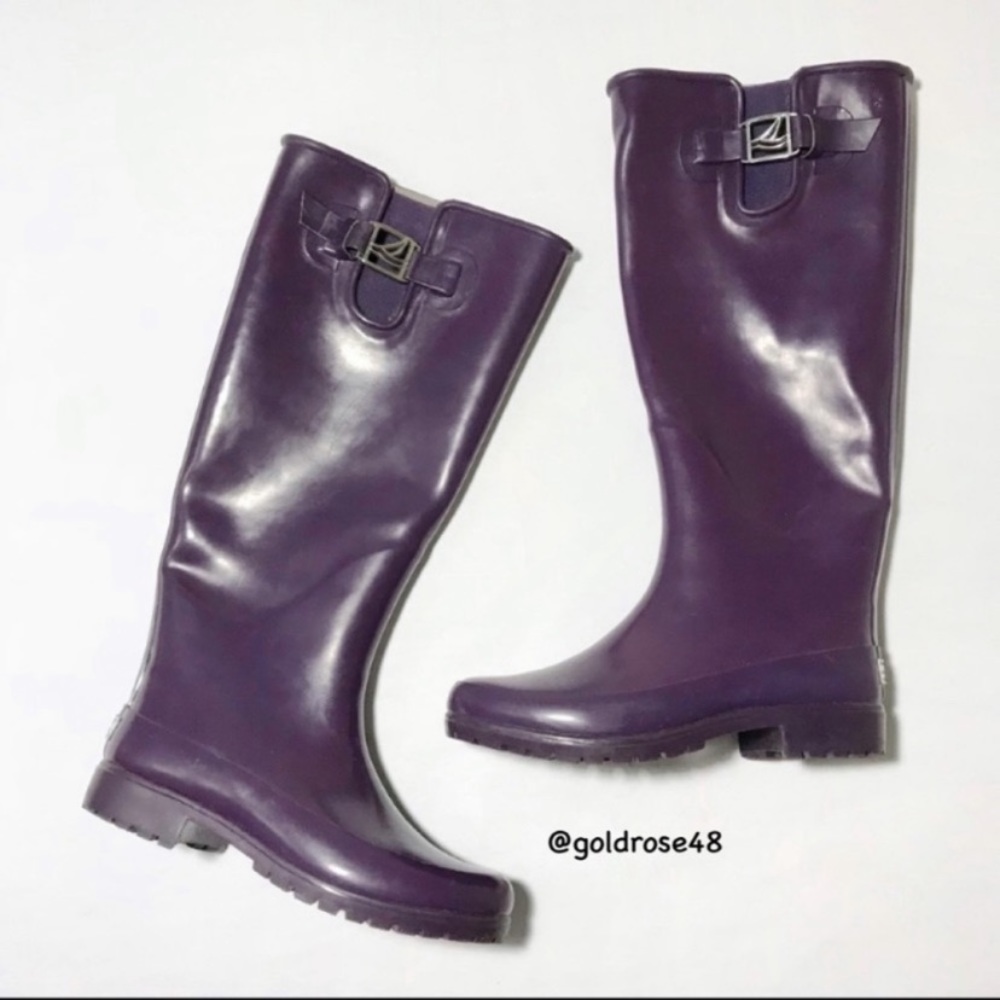 Sperry Top-Sider Pelican tall purple rain boots